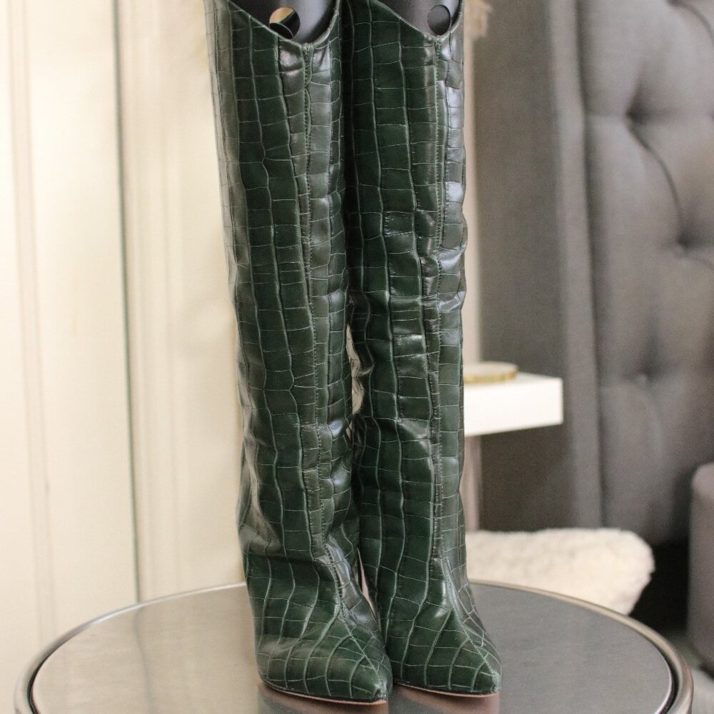 Schutz Maryana Boot  Size 7 Forest green